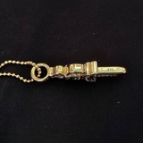 Подлинный Chrome Hearts ожерелье, новая модель, чистое серебро с 22-каратным зол