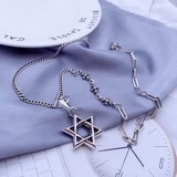 Chrome Hearts Шестиконечный кулон-подвеска. Модный комплект цепочек в корейском 