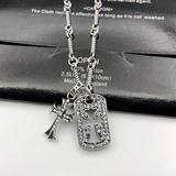 Chrome Hearts Chrome Hearts ожерелье с круглым кулоном в виде креста с бриллиант