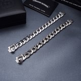 Брендовый браслет Chrome Hearts с большим языком, шириной 15 мм.