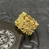CHROME HEARTS Высококачественное кольцо с крестом и бриллиантами 22K Размер： 6-1