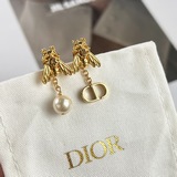 Новые серьги-гвоздики DIOR Bee CD Pearl 【Код】 【Подарочная коробка】 Полный компле