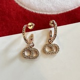 Рождественский подарок DIOR Розовое золото с бриллиантами CD серьги-гвоздики Код
