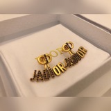 Dior Новые серьги-гвоздики с буквой Dior, качество как в фирменном магазине, изг