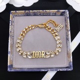 DIOR Ожерелье с листьями оливкового дерева и стразами, аналогичное ожерелью Ange
