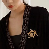 Новая брошь Dior с буквами CD, изготовлена из латуни, соответствующая официальны