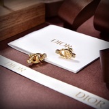 Новые серьги-гвоздики DIOR с буквами из латуни, выполненные в стиле бренда, отли