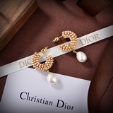 Dior Новые серьги-гвоздики DIOR; качество, соответствующее фирменному, из матери