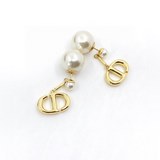 Серьги Dior Pearl CD Letter из латуни.