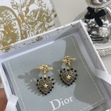 Классическая модель DIOR «Пчела» с сердечком в стиле «под старину», серьги-гвозд
