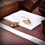 Новые серьги-гвоздики DIOR с буквами из латуни, выполненные в стиле бренда, отли