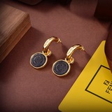 FENDI Fendi Сережки с логотипом Высококачественный дизайн Новинка Простой и элег