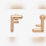 Серьги с логотипом Fendi, высококачественные, изысканные, лаконичные и элегантны