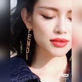 FENDI Fendi Буквенные серьги Высококачественные, изготовленные на заказ, популяр