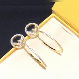 FENDI Серьги с бриллиантами, высококачественные, эксклюзивные, популярная новинк
