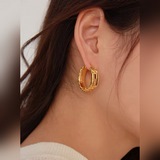 FENDI Сережки с логотипом, высококачественные, эксклюзивные, популярная новинка,