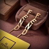 FENDI Буквенные серьги, высококачественная индивидуальная работа, популярная нов