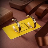 FENDI Сережки с логотипом, высококачественные, эксклюзивные, популярная новинка,