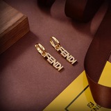 FENDI Сережки с логотипом, высококачественные, эксклюзивные, популярная новинка,