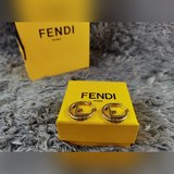 FENDI Fendi Сережки с логотипом Высококачественный дизайн Новинка Простой и элег