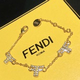 FENDI Fendi Браслет с буквами, полностью инкрустированный бриллиантами, высокое 