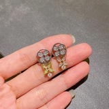 Серьги-гвоздики LV Роскошные серьги с бриллиантами LV Серьги-гвоздики Популярная