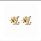 【Версия Seiko】 Сережки Louis Vuitton с бриллиантами, выполненные с высоким масте