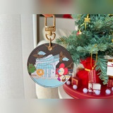 LV Рождественская коллекция Тематический круглый брелок для ключей Illustre Xmas