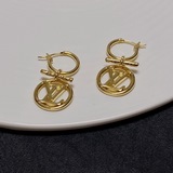 Серьги LV, оригинальные, латунь, серебряные штифты 925 пробы, реальные фотографи