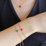 Высококачественный красный сердолик, натуральный зеленый сердолик, браслет с вра