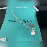 Tiffany одиночное сердце из серебра 925 пробы с OT-застежкой, браслет с широкими