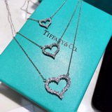 Высококачественная версия, ожерелье Tiffany в форме сердца, 160-ступенчатая огра