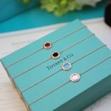 Tiffany Тиффани Браслет с двойным T из черного гагат, гагата, белого перламутра 