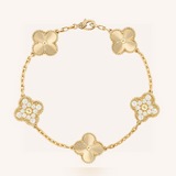 Vca Van Cleef & Arpels пятицветный браслет с лазерной гравировкой и бриллиан