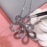 Высококачественная версия. Серебро 925 пробы, крупное ожерелье Flowerlace от Van