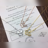 VCA Van Cleef & Arpels Натуральное белое жемчужное ожерелье с бабочкой 1：1 н