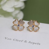 VCA Van Cleef & Arpels Четырехлистный кливер из серебра 925 пробы с белым пе