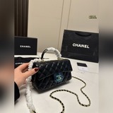 (Складная коробка) Размер： 20 × 12 Новая мини-сумка Chanel с цепочкой.