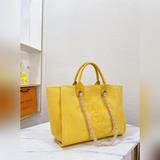 Chanel Новейшая сумка для покупок из хлопка и льна с полосками. Оригинальная тка