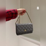 «Chanel 2023 новая сумка с узором «икра» для удачи» Кожа небольшого размера. В п