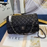 【Оригинальная кожа высокого качества】 Chanel, кожа с узором «икра», золотая и се