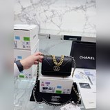 Оригинальная кожа ягненка «chanel 19 woc кошелек для денег» «полный комплект скл