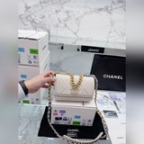 Оригинальная кожа ягненка «chanel 19 woc кошелек для денег» «Полный комплект скл