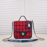 Сумка Chanel C из шерстяного вельвета с квадратным узором, 202.