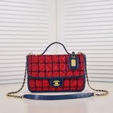 Большой размер 22k в наличии! Импортный шерстяной твил в клетку. Chanel C малень