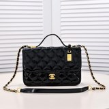 22k в наличии! Импортная кожа с ромбовидным узором, маленькая сумка Chanel с цеп