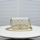 Chanel 21K новейшая модель Mini квадратная сумка из кожи с узором в виде шариков