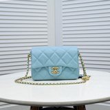 Chanel 21K новейшая модель Mini квадратная сумка из кожи с узором в виде шариков