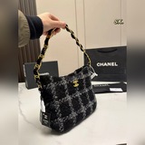 (Складная коробка) Размер： 25 × 18 CHANEL Новая модель сумки Chanel из шерстяног