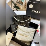 Складная подарочная упаковка Chanel, новый размер, мини-мусорный пакет, жемчужна
